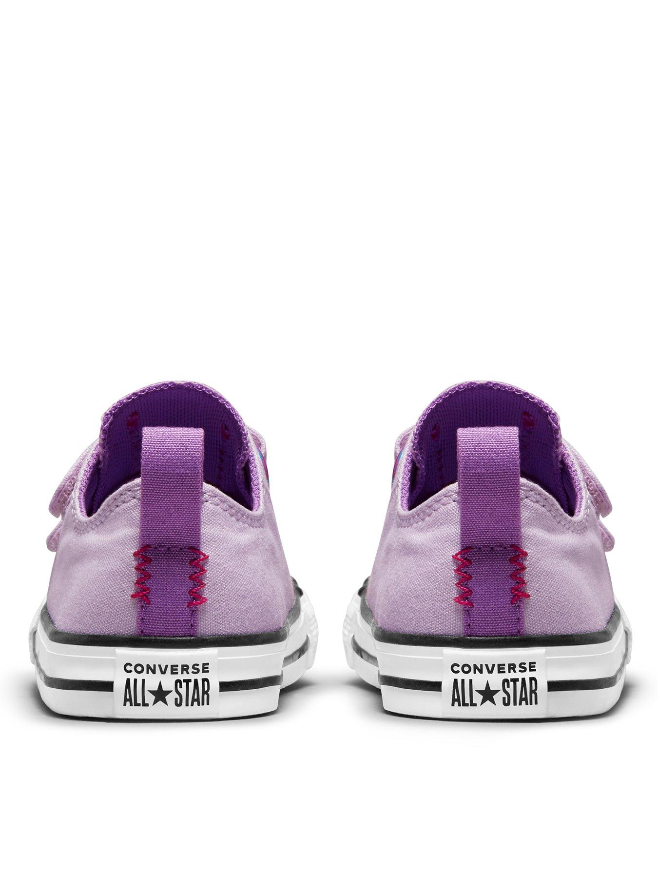 Trainers Chuck Taylor All Star Ox 2V Infant Girls Color Pop Trainers -Purple