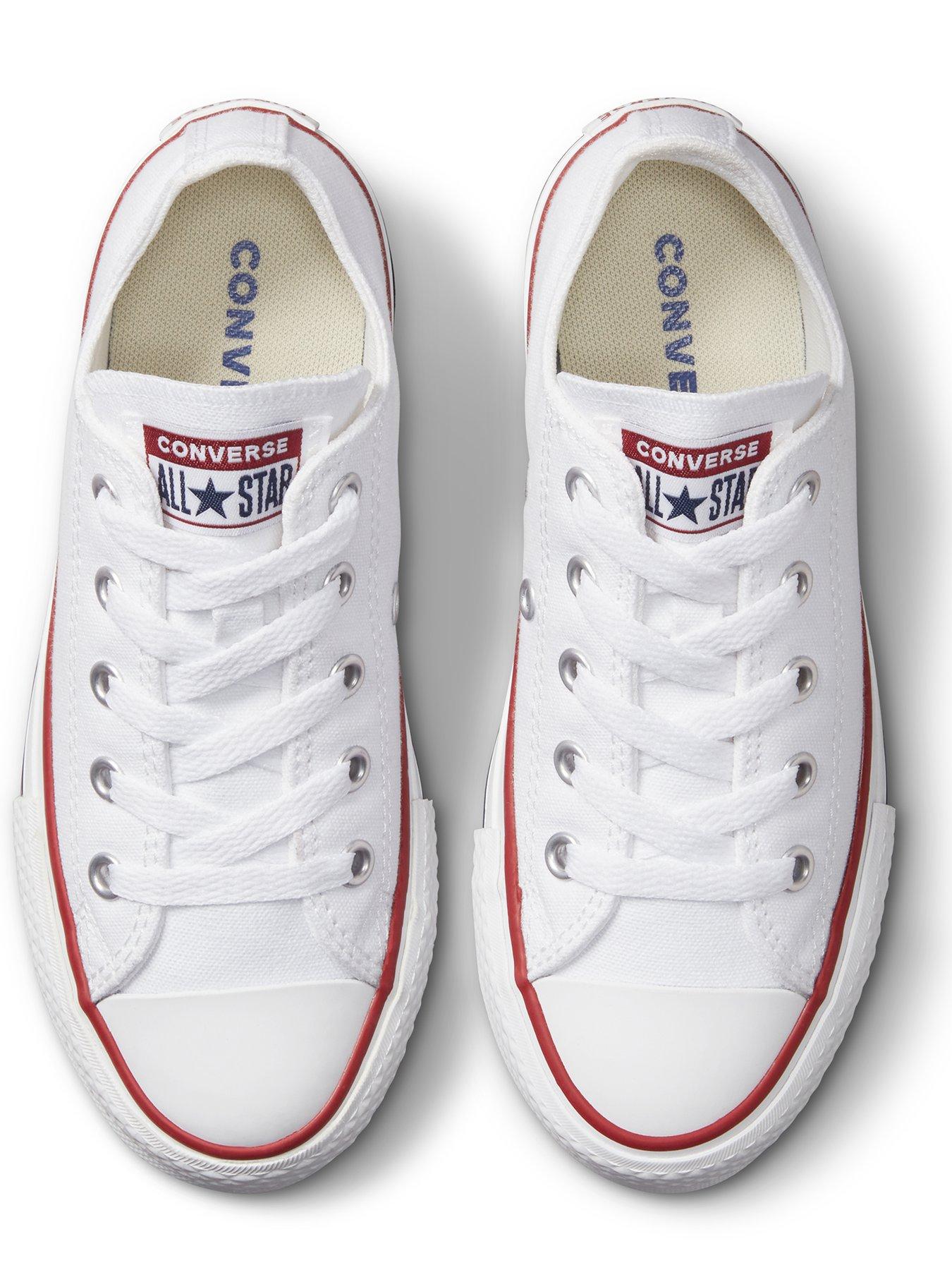 Image 4 of 7 of Converse Kids Girls Eva Lift Canvas Platform Ox Trainers - White