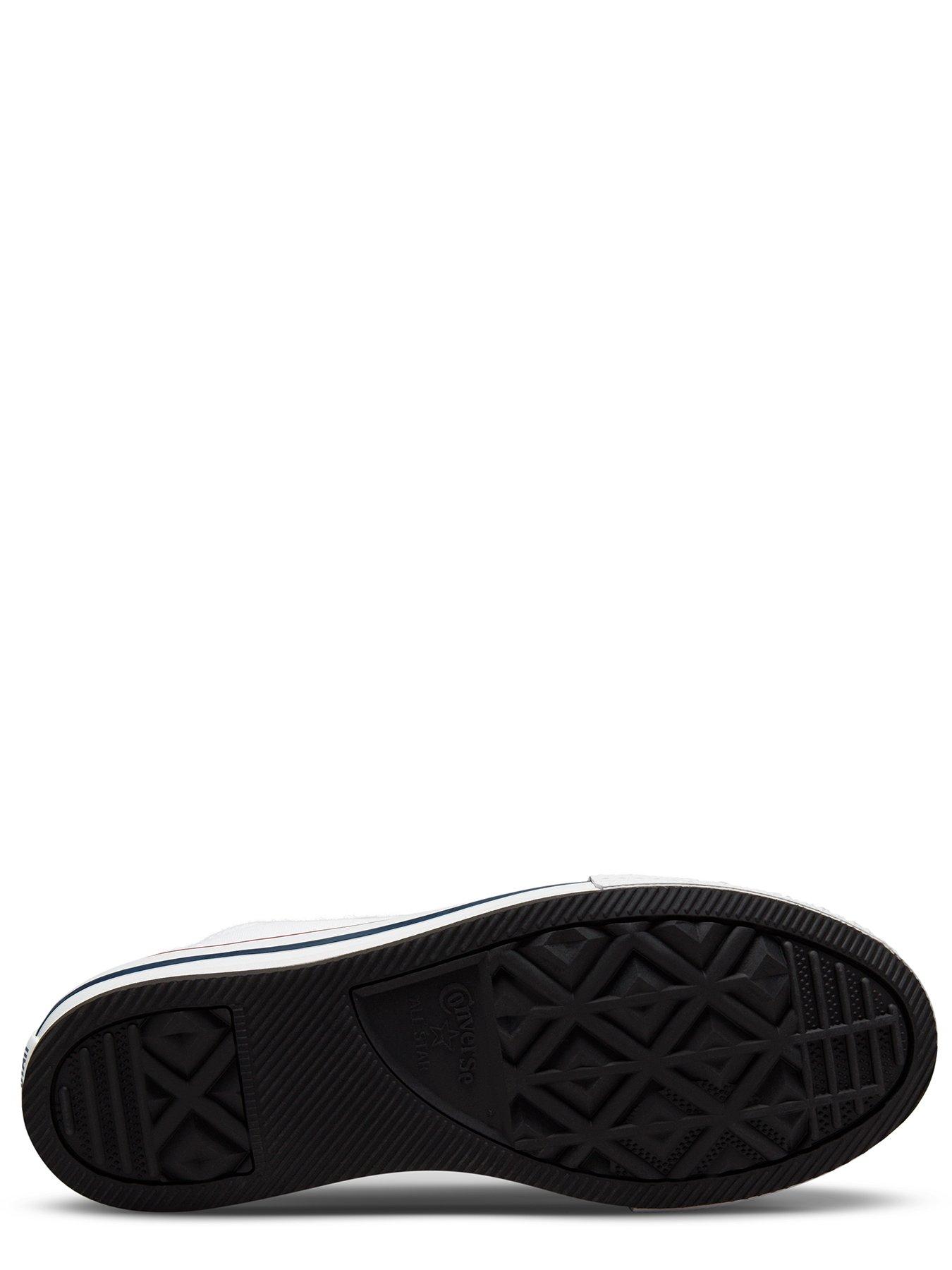Image 5 of 6 of Converse Chuck Taylor All Star Ox Junior Girls Eva Lift Canvas Platform Trainers -White