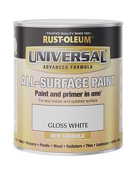 Product photograph of Rust-oleum Universal All-surface Finish Paint Ndash Gloss White from very.co.uk