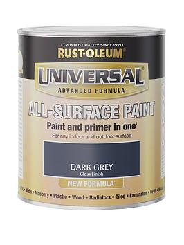 Product photograph of Rust-oleum Universal All-surface Gloss Finish Paint Ndash Dark Grey from very.co.uk