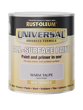 Product photograph of Rust-oleum Universal All-surface Satin Finish Paint Ndash Warm Taupe from very.co.uk