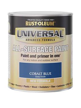 Product photograph of Rust-oleum Universal All-surface Gloss Finish Paint Ndash Cobalt Blue from very.co.uk