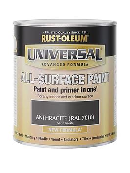 Product photograph of Rust-oleum Universal All-surface Satin Finish Paint Ndash Anthracite from very.co.uk
