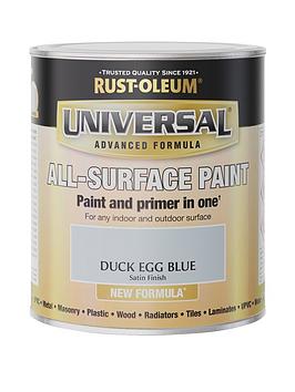 Product photograph of Rust-oleum Universal All-surface Satin Finish Paint Ndash Duck Egg Blue from very.co.uk