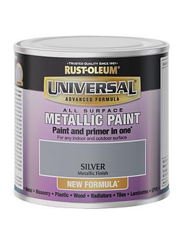 Product photograph of Rust-oleum Universal All-surface Metallic Paint Ndash Silver from very.co.uk