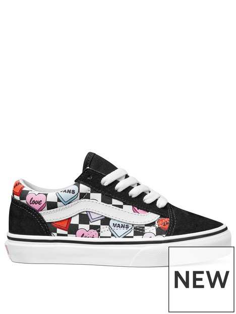vans-old-skool-candy-hearts-childrens-girl-trainers-blackmulti