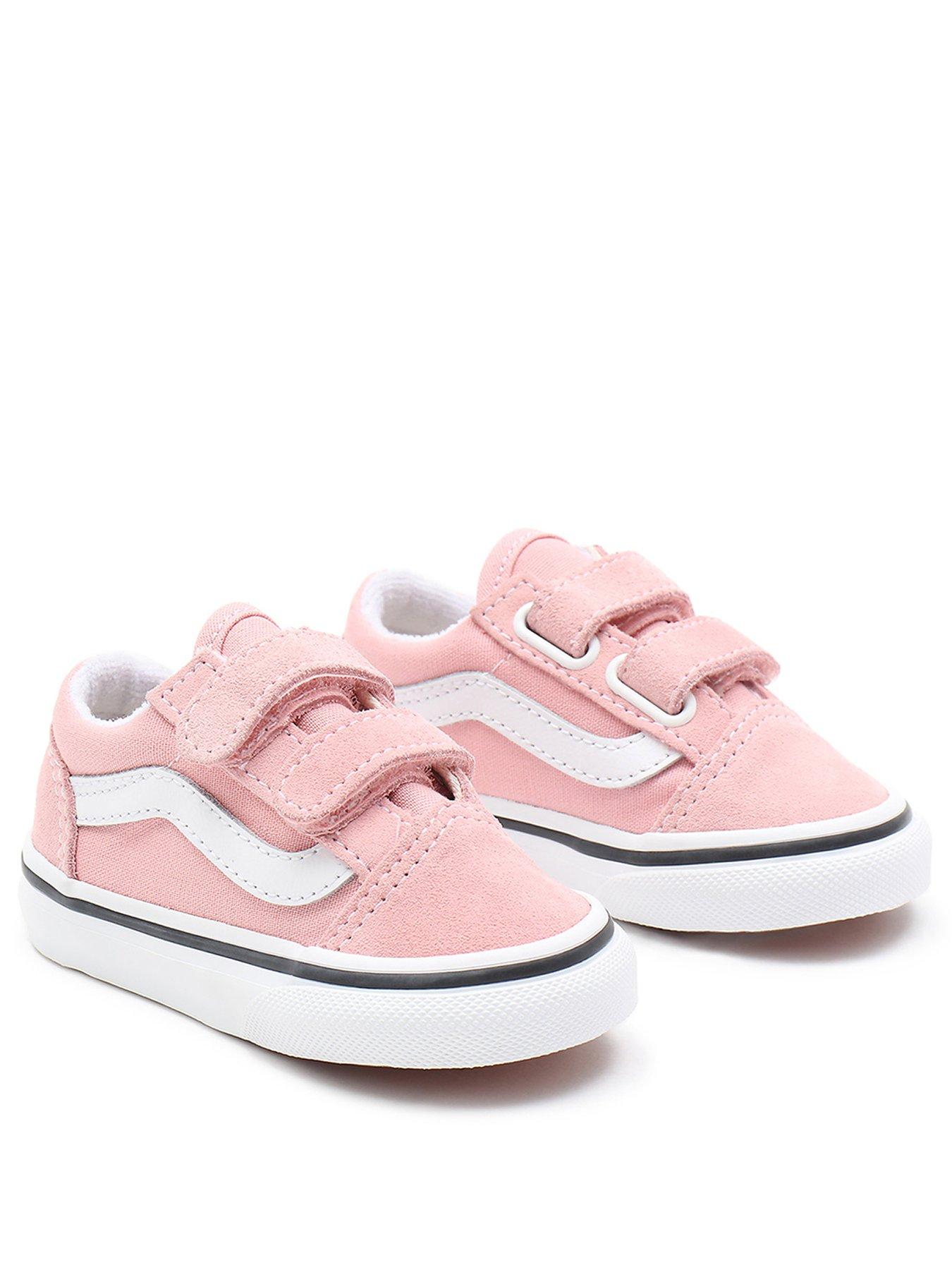 Kids pink clearance and white vans