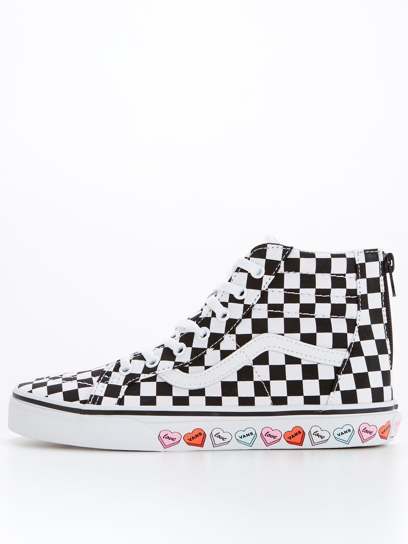 Vans Sk8Hi Candy Hearts Junior HiTop Trainers Multi very.co.uk
