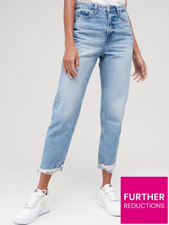 front image of v-by-very-mom-high-waist-jean--nbspmid-wash