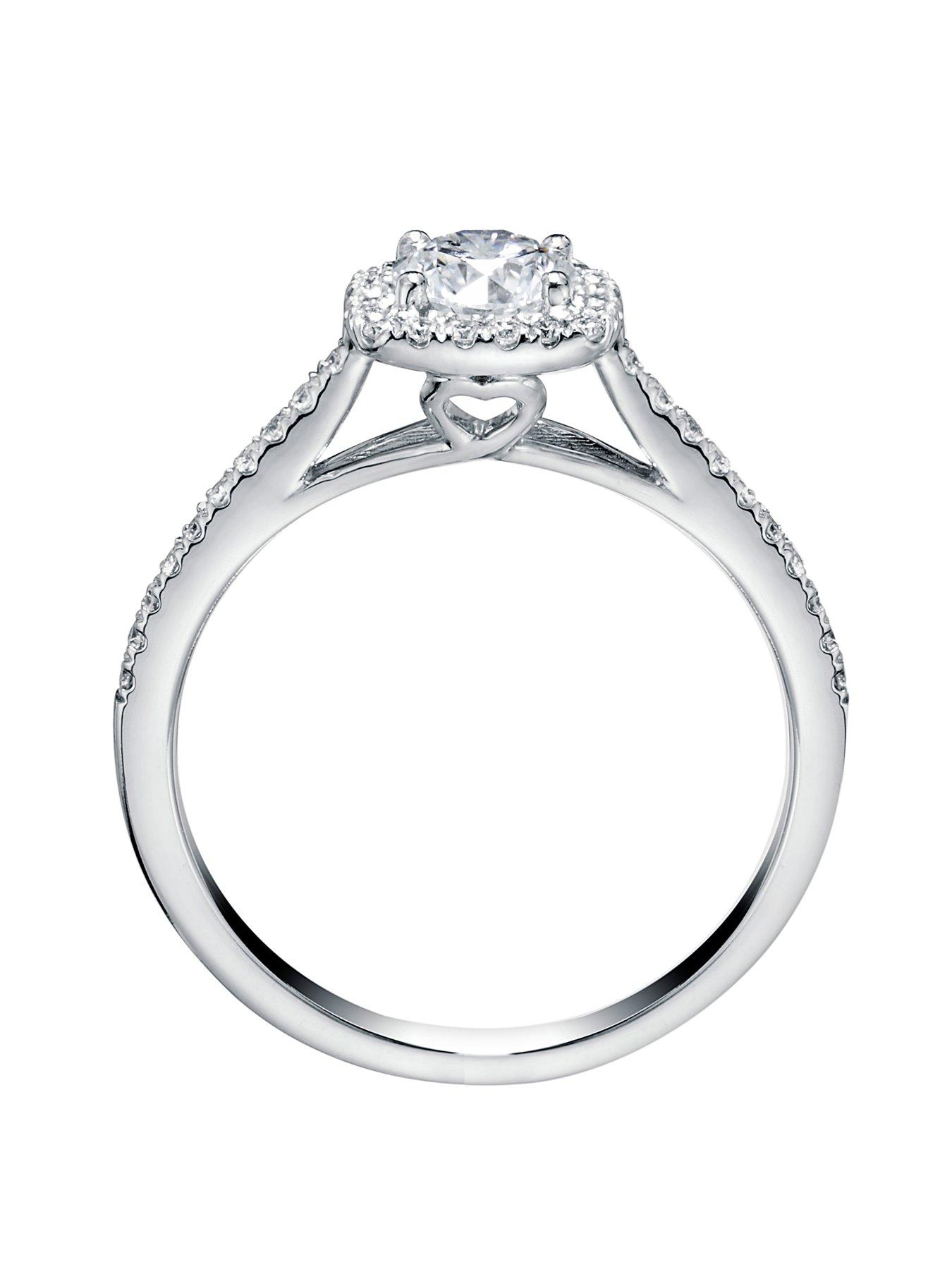 Image 4 of 5 of Created Brilliance Cynthia&nbsp;9ct White Gold 0.70ct Lab Grown Halo Diamond Engagement Ring