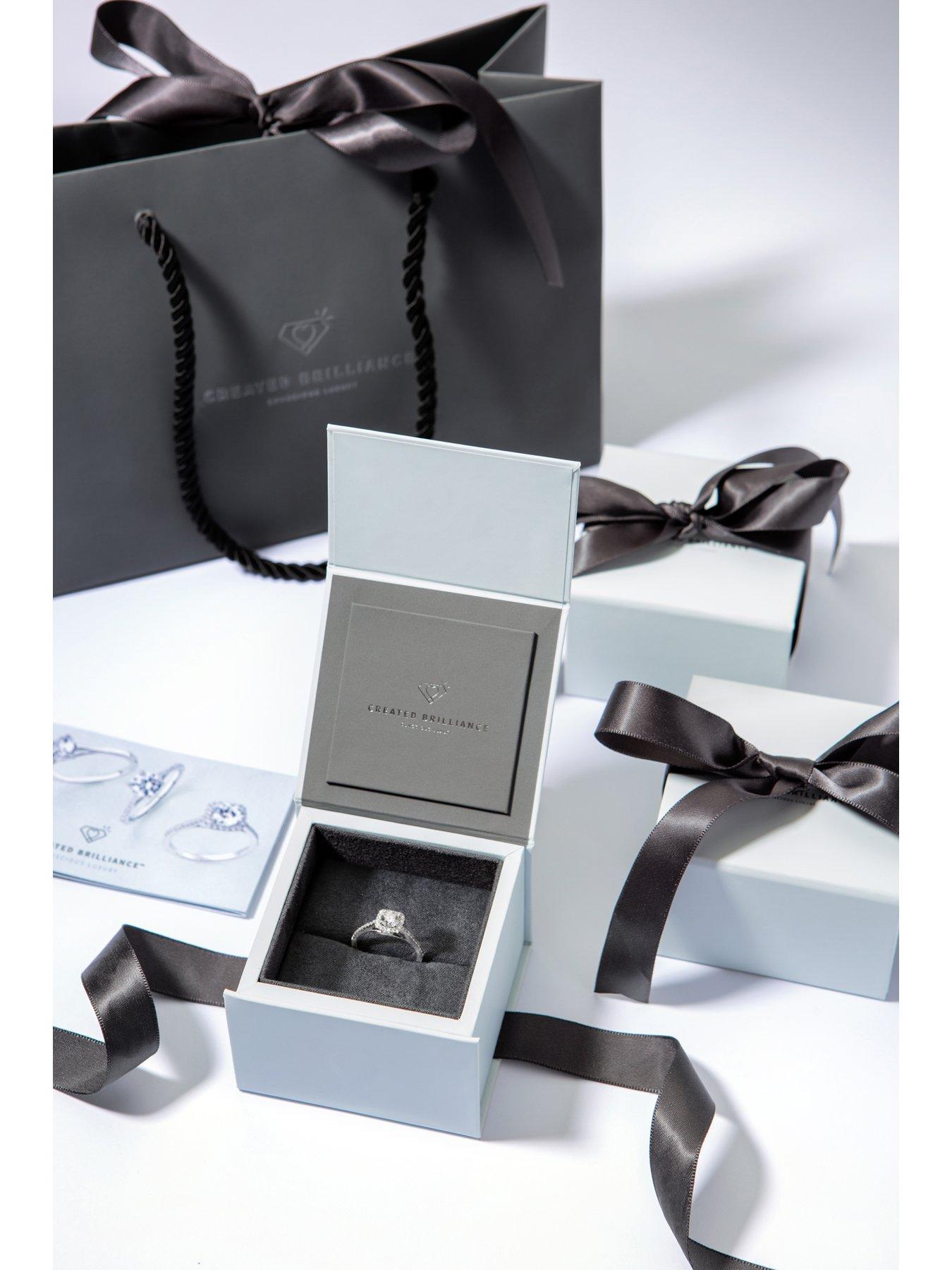 Image 5 of 5 of Created Brilliance Cynthia&nbsp;9ct White Gold 0.70ct Lab Grown Halo Diamond Engagement Ring