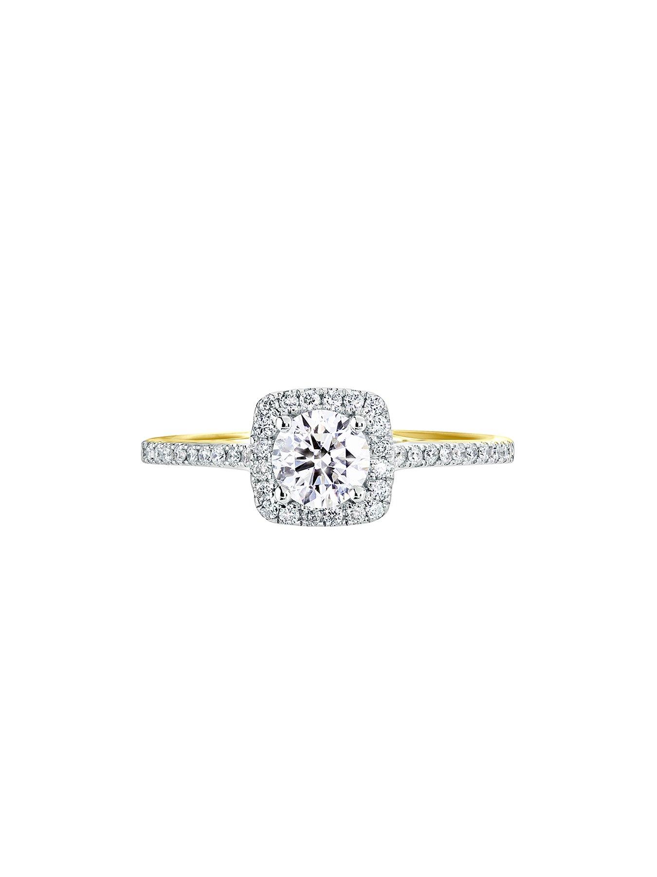 Image 2 of 6 of Created Brilliance Cynthia Created Brilliance&trade;&nbsp;9ct Yellow Gold 0.70ct Lab Grown Halo Diamond Engagement Ring