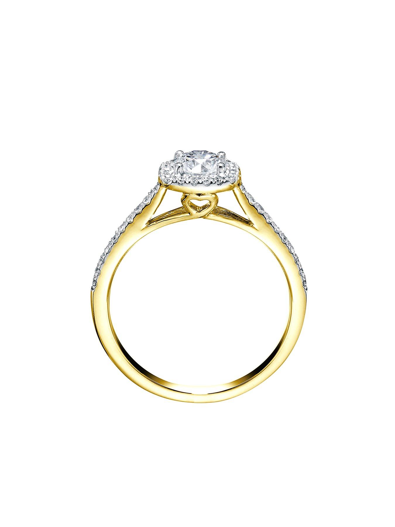 Image 3 of 6 of Created Brilliance Cynthia Created Brilliance&trade;&nbsp;9ct Yellow Gold 0.70ct Lab Grown Halo Diamond Engagement Ring