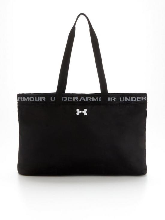 front image of under-armour-favourite-tote-bag-black