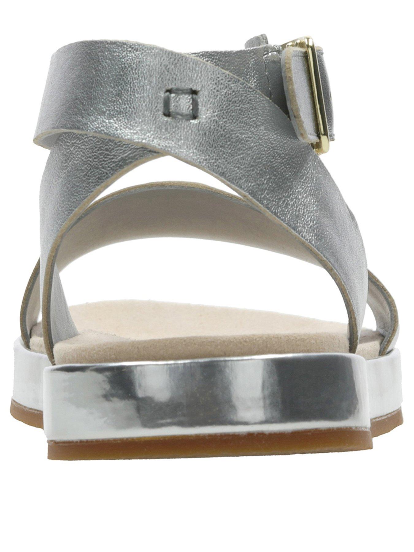 clarks silver shoes