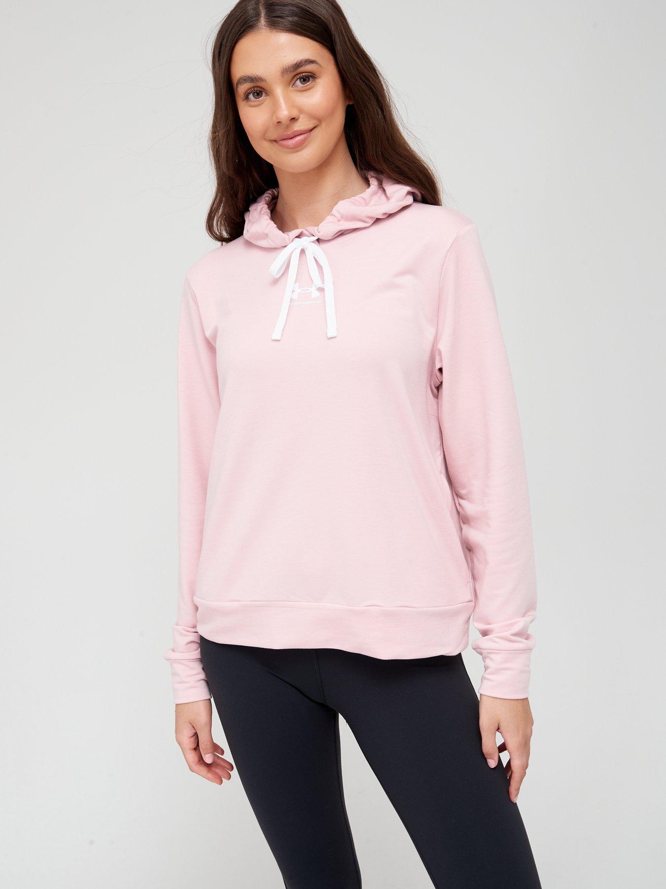 pink under armour hoodies