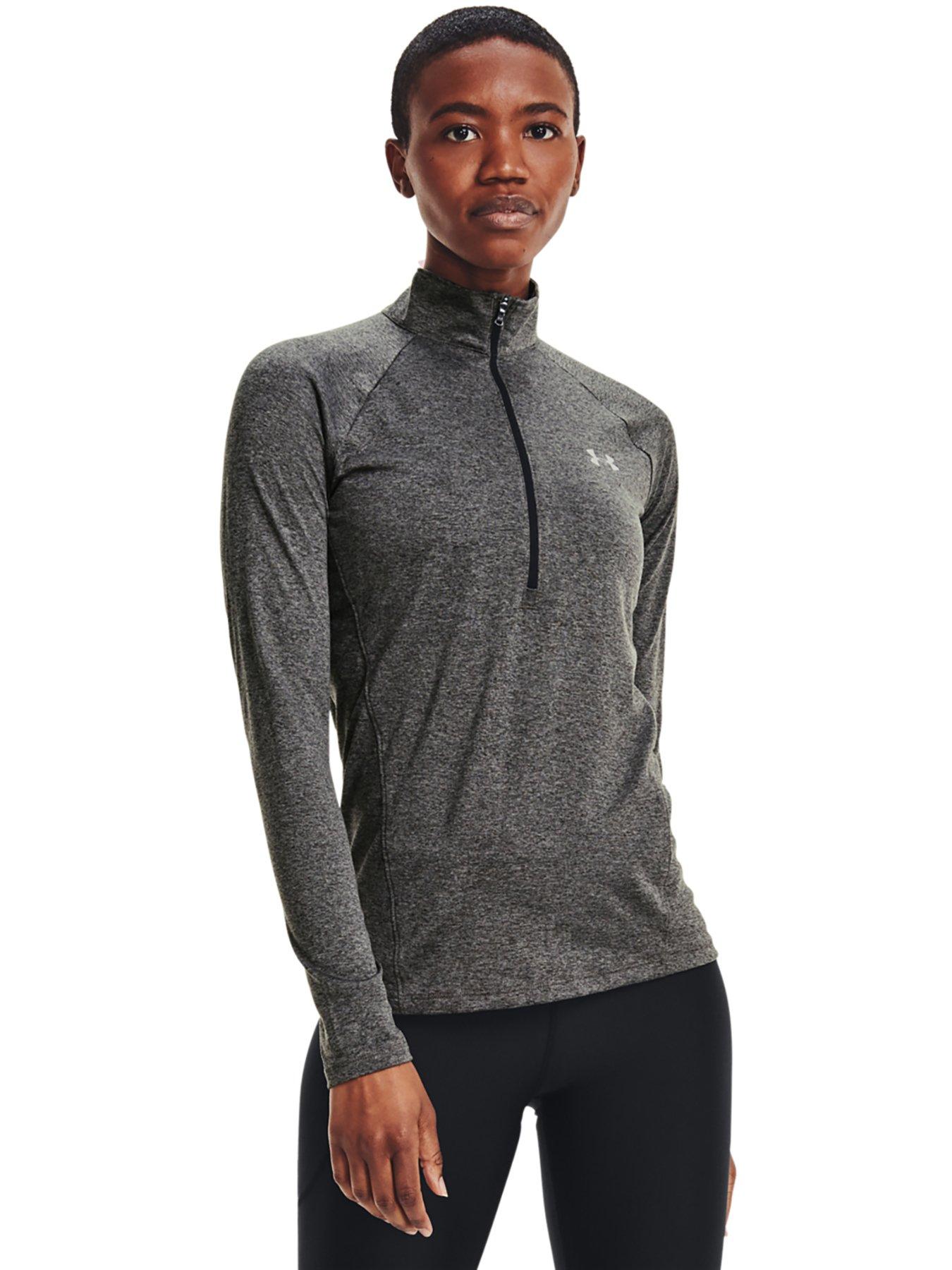 Een nacht esthetisch Mammoet UNDER ARMOUR Training UA Tech™ Twist 1/2 Zip Top - Grey/Black | very.co.uk