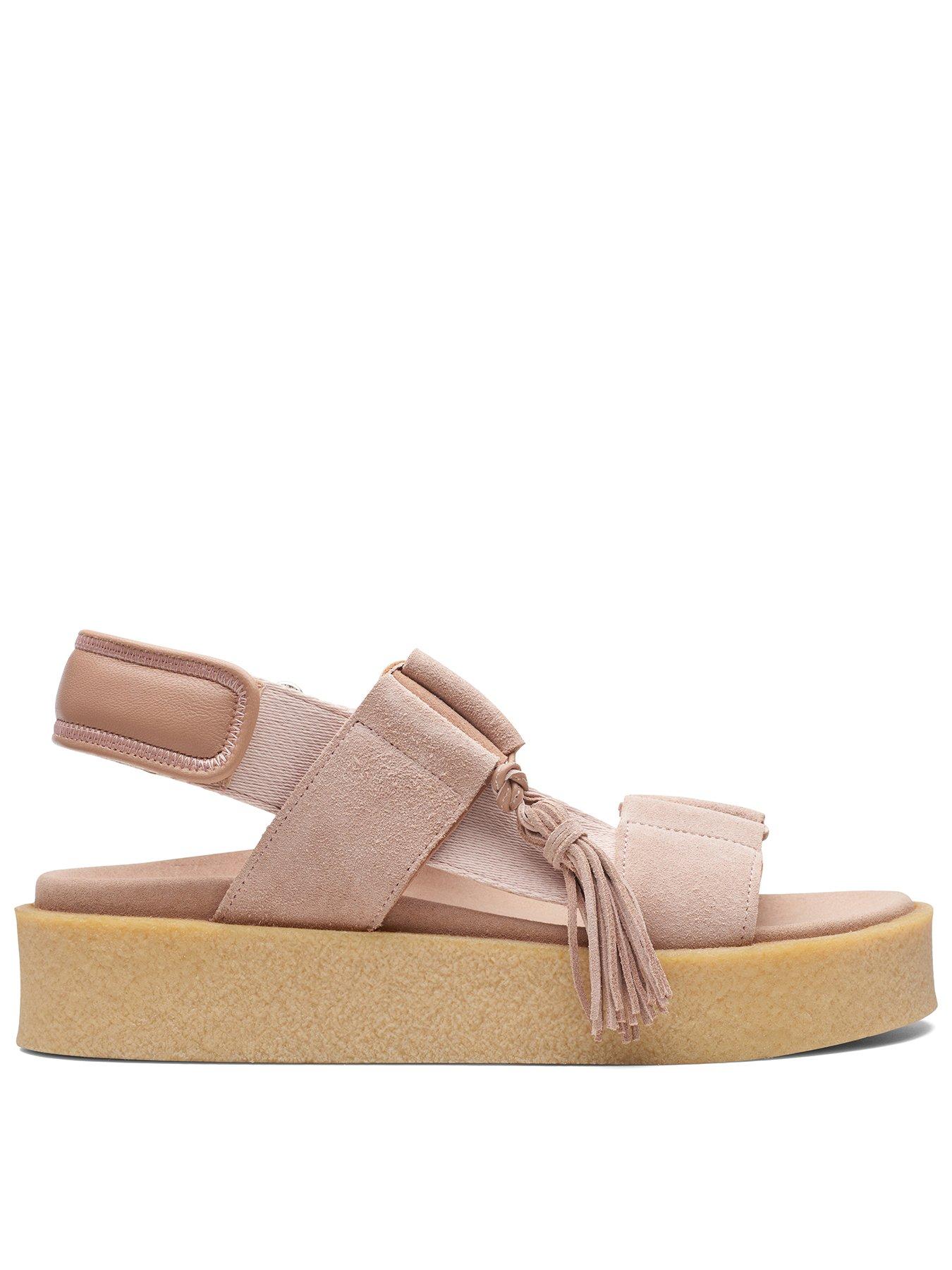 clarks retro leather painted sandals