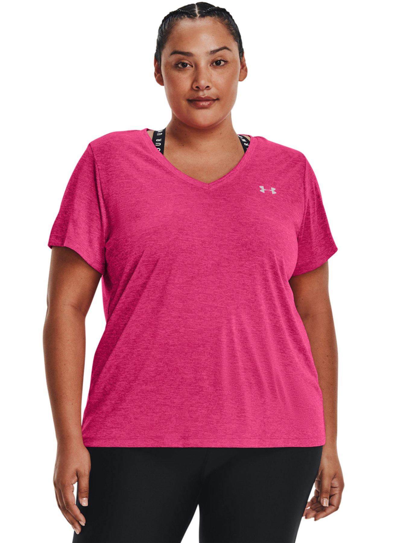 pink plus size tops