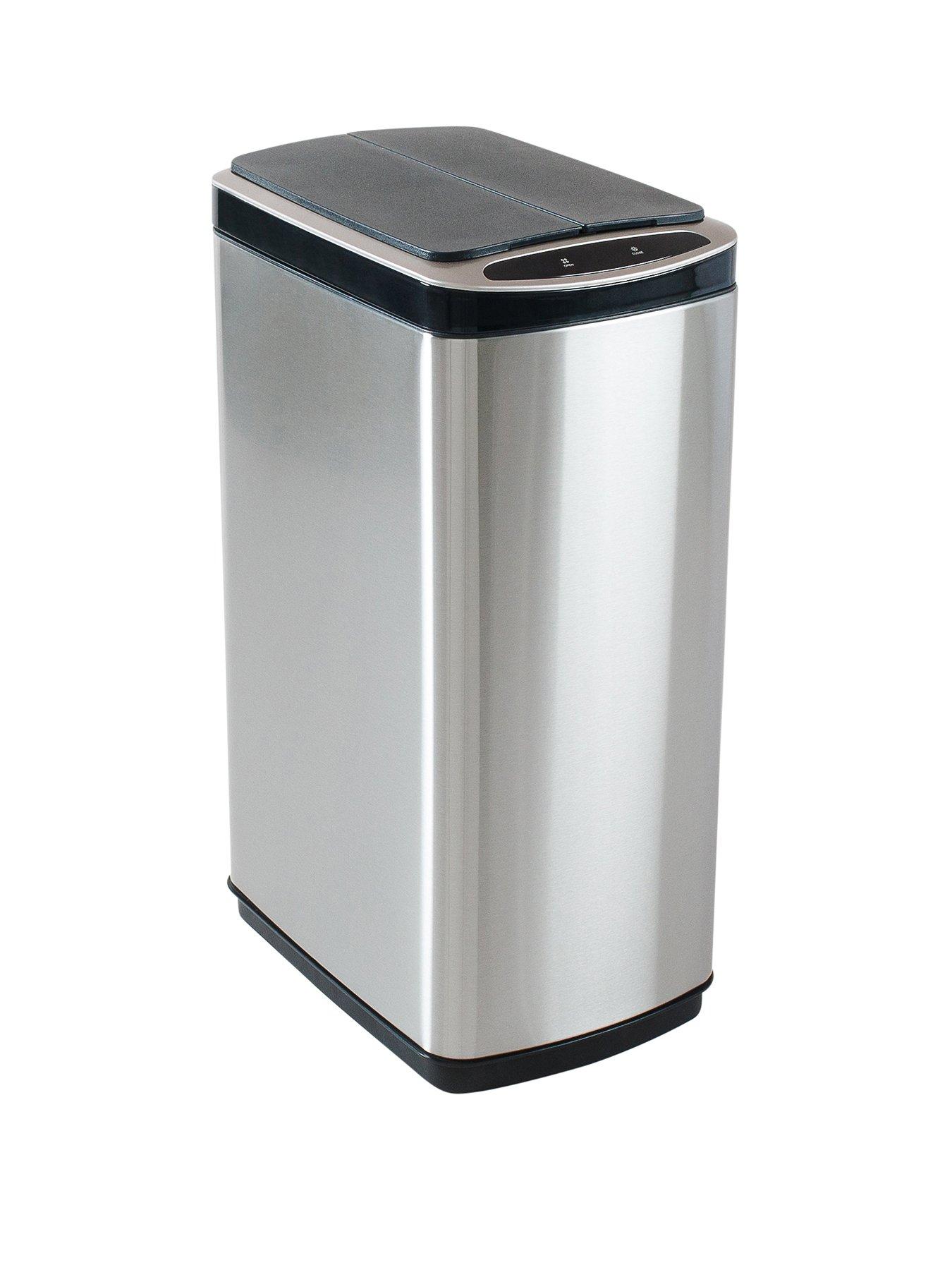 Product photograph of Addis Winged Lid Sensor Waste Bin from very.co.uk