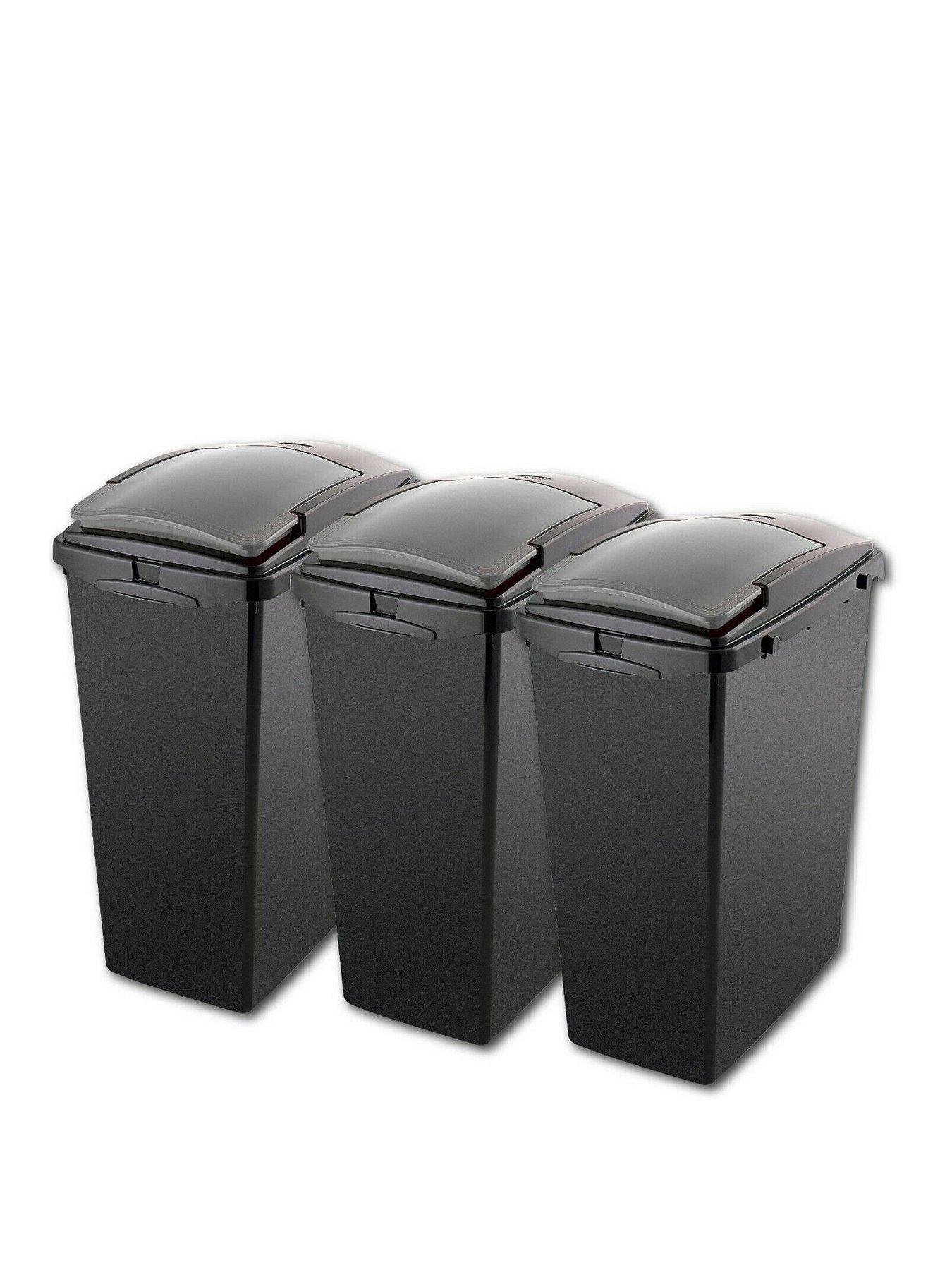 Image 1 of 4 of Addis Set of 3 Recycling Kitchen Utility Waste Separation Bin System