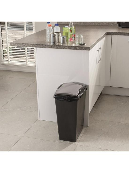 back image of addis-set-of-3-recycling-kitchen-utility-waste-separation-bin-system