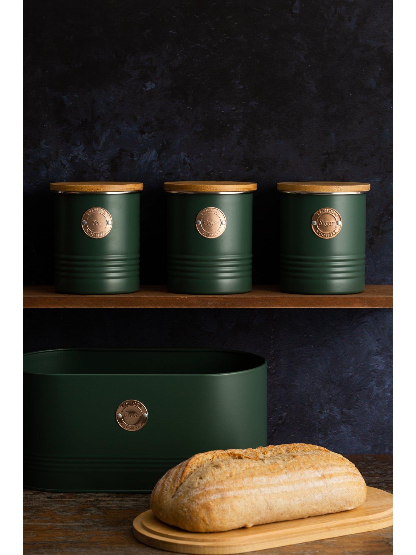 Typhoon Living Tea, Coffee and Sugar Storage Canisters Green very.co.uk