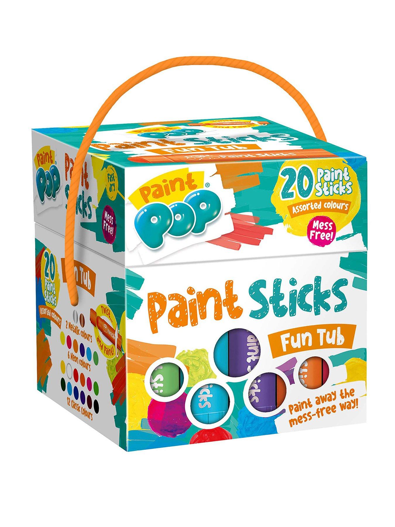 Paint Pop Paint Sticks Colour Pops Fun Tub (20 Assorted Paint Sticks ...