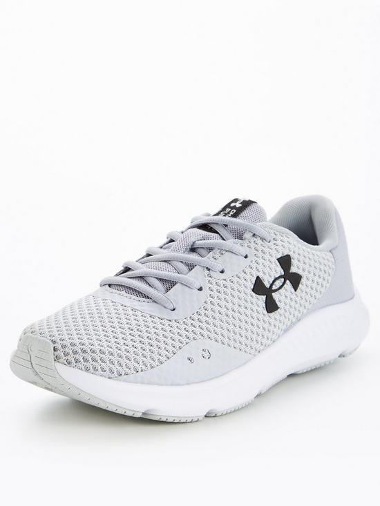 UNDER ARMOUR UA Charged Pursuit 3 Trainers - Grey/Black | very.co.uk