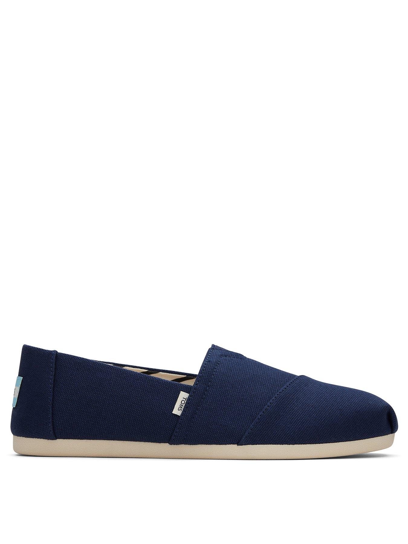 Navy blue toms shoes hot sale womens