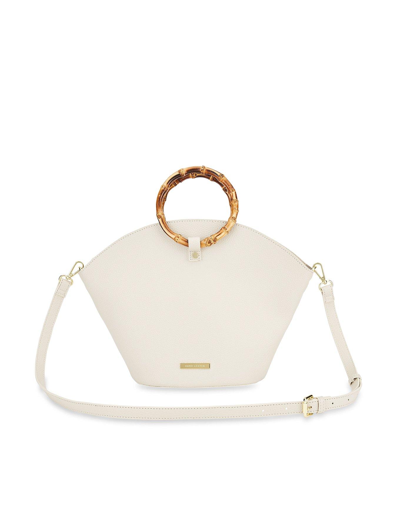 Bags & Purses Capri Bamboo Round Handle Bag - Off White