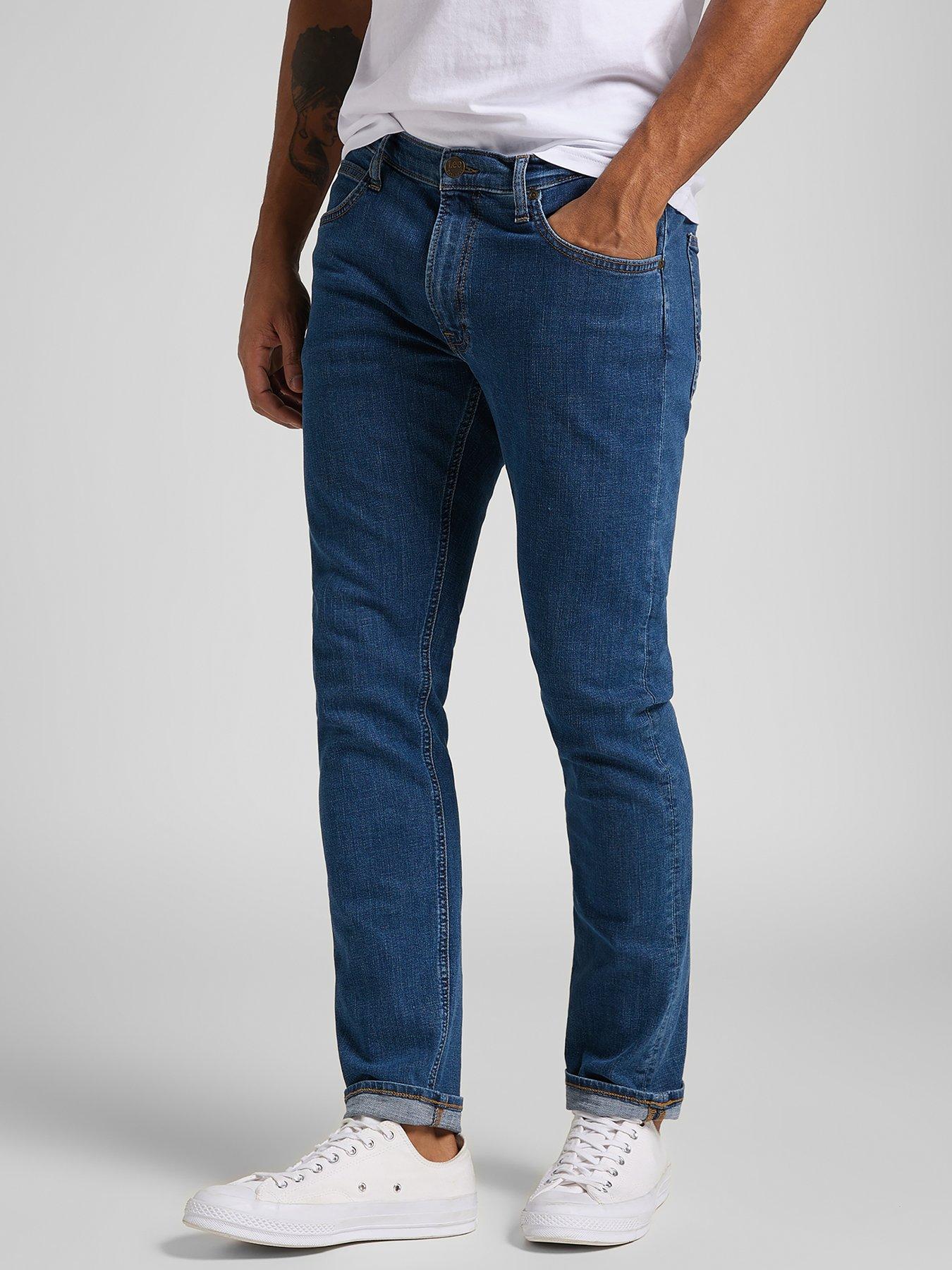 Lee Luke Slim Tapered Fit Jeans - Mid Wash | very.co.uk