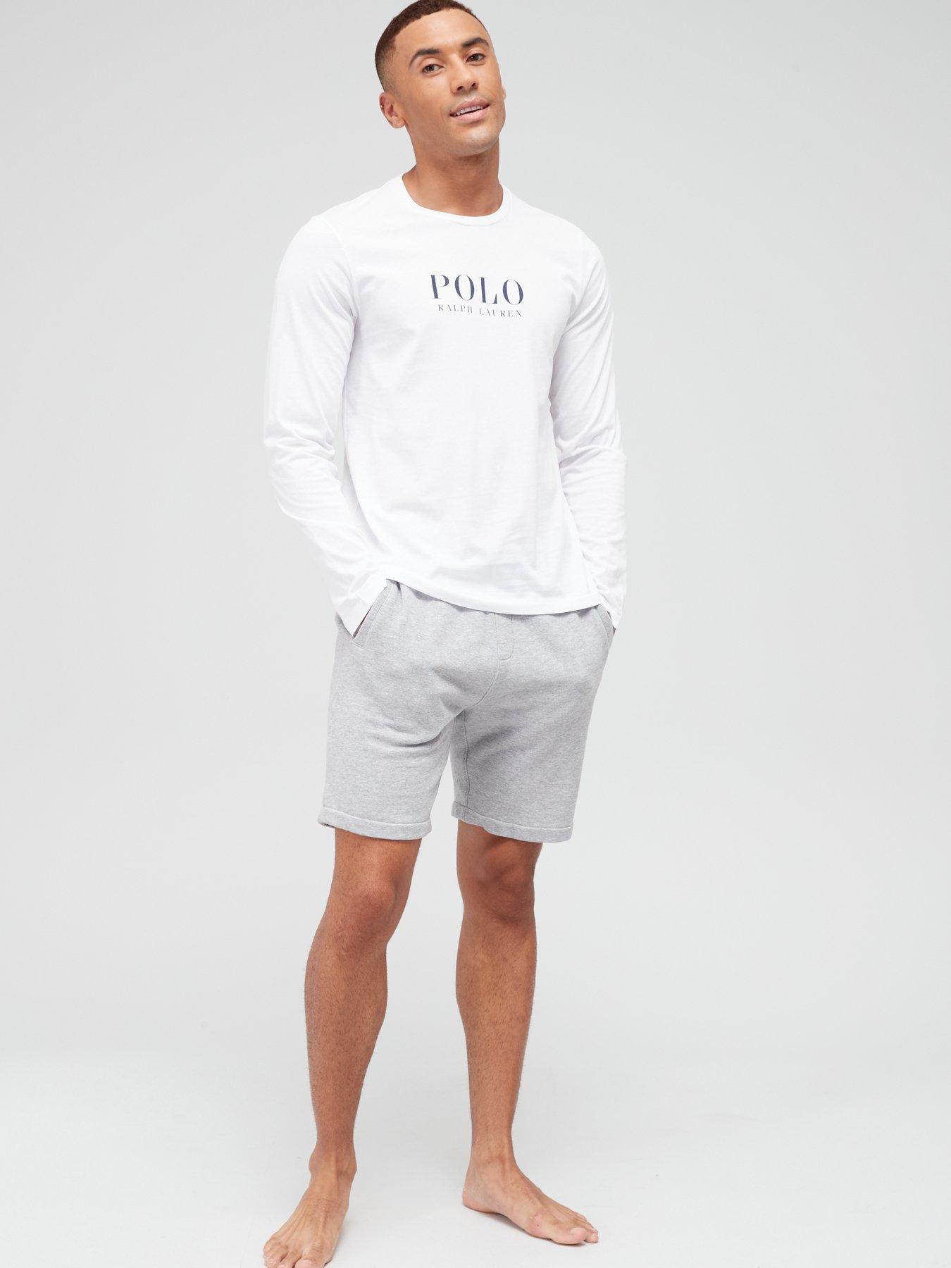 Polo Ralph Lauren Logo Long Sleeve Lounge T-Shirt - White 