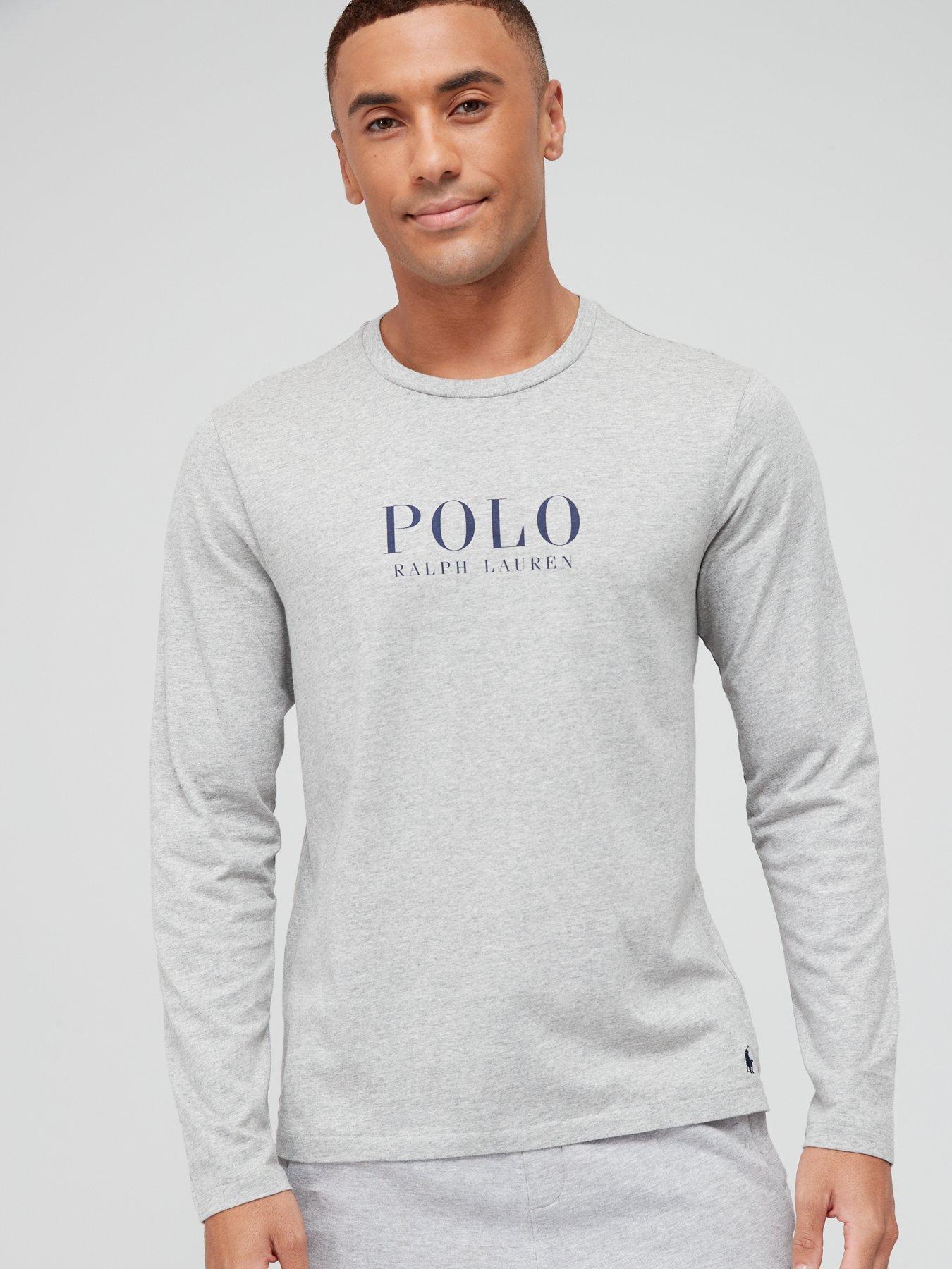 Polo Ralph Lauren Logo Long Sleeve Lounge T-Shirt - Andover Heather ...