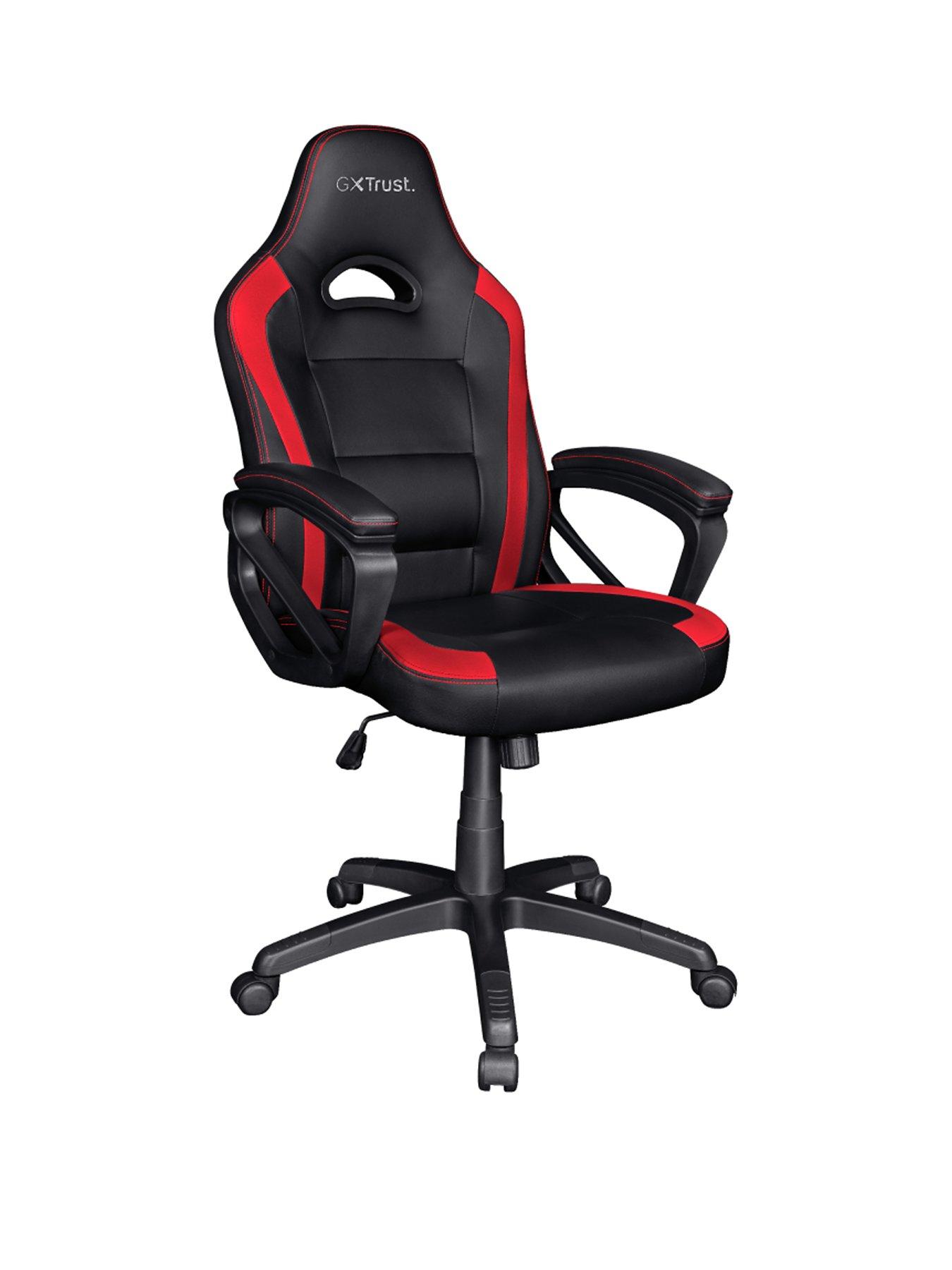 Product photograph of Trust Gxt1701r Ryon Gaming Chair Red - Fully Adjustable from very.co.uk