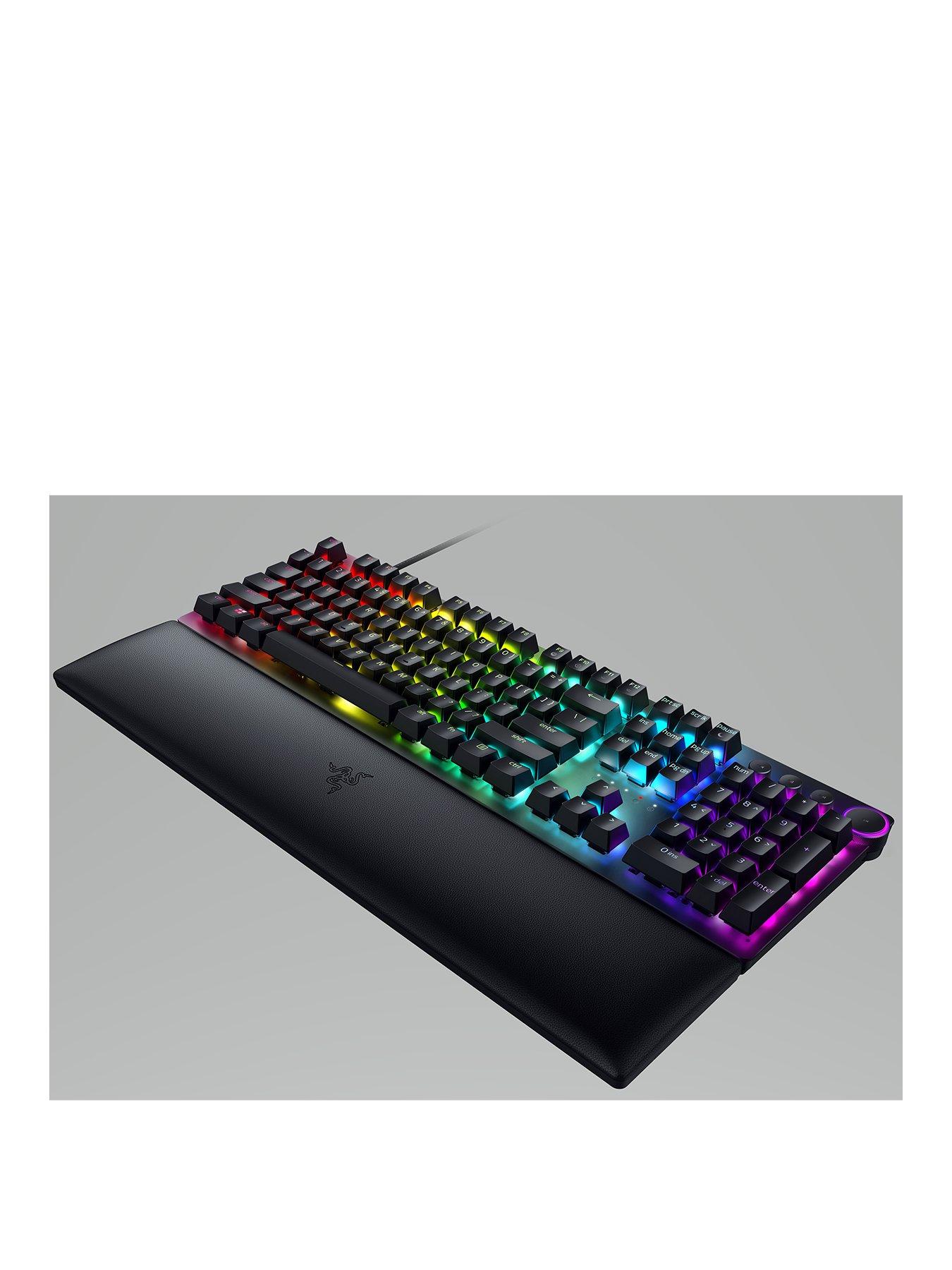 RAZER HUNTSMAN V2 Gaming Mechanical Keyboard - Optical Click Purple Switch