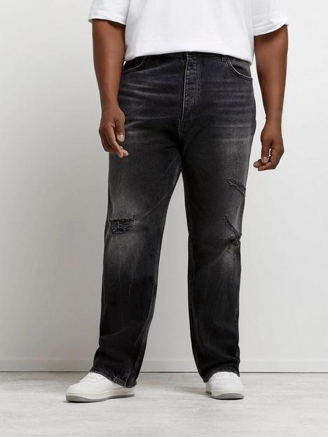river-island-big-amp-tall-baggy-fit-ripped-jeans-black