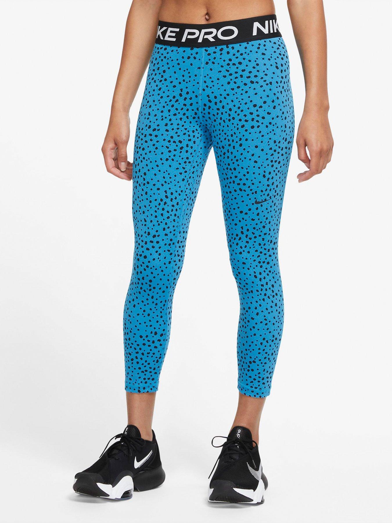 nike blue and black leggings