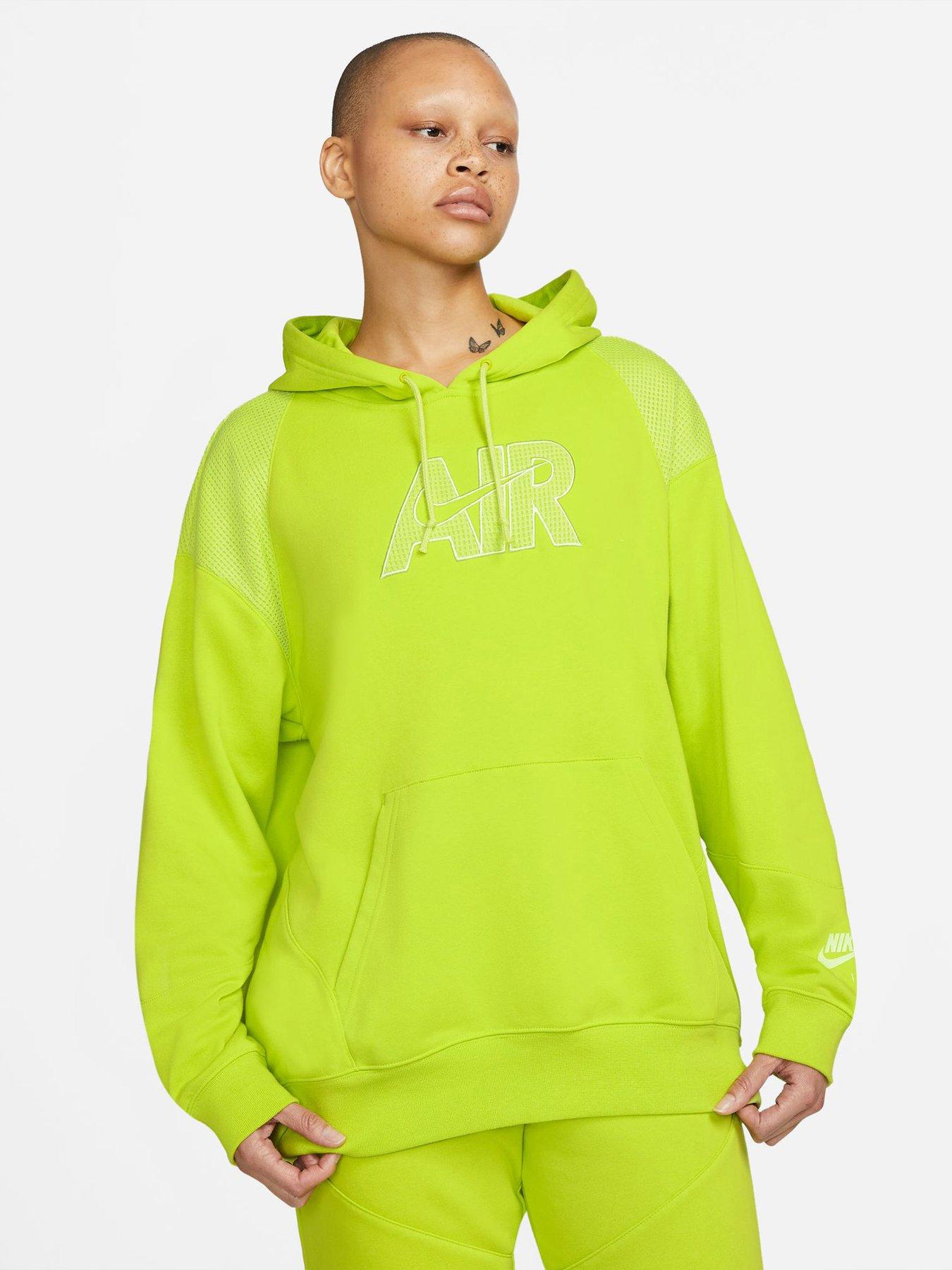 neon yellow nike hoodie womens