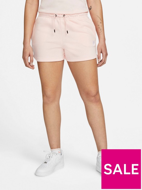 front image of nike-nsw-essentials-shorts-pink