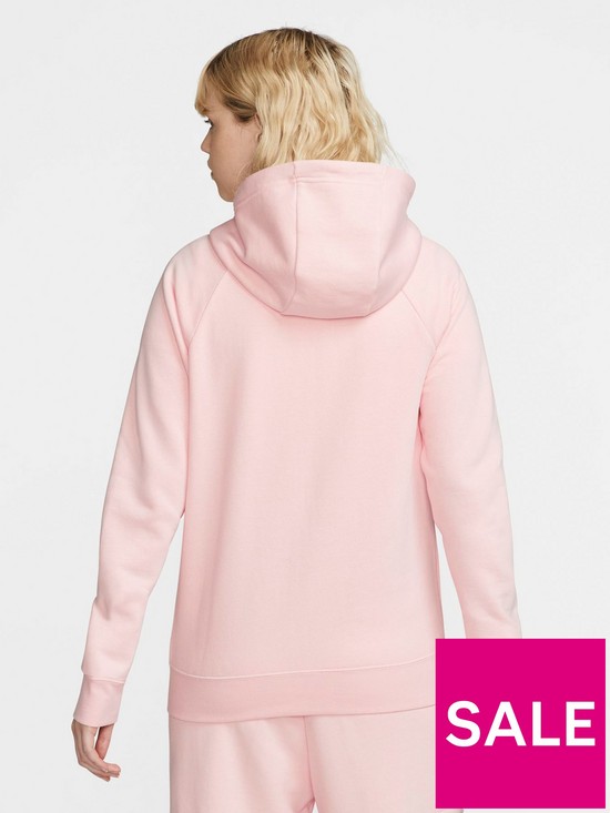 stillFront image of nike-nsw-essential-full-zip-hoodie--pinknbsp