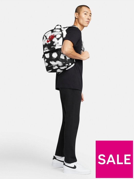 stillFront image of nike-heritage-tie-dye-backpack-blackwhite