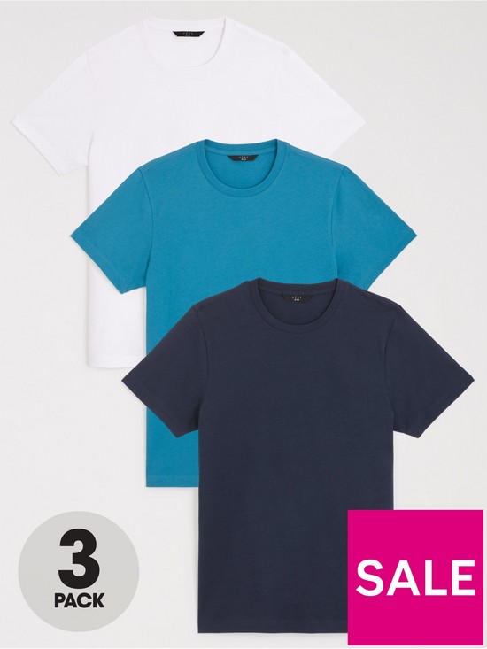 front image of very-man-3-pack-essential-crew-neck-t-shirts--blue-navy-teal