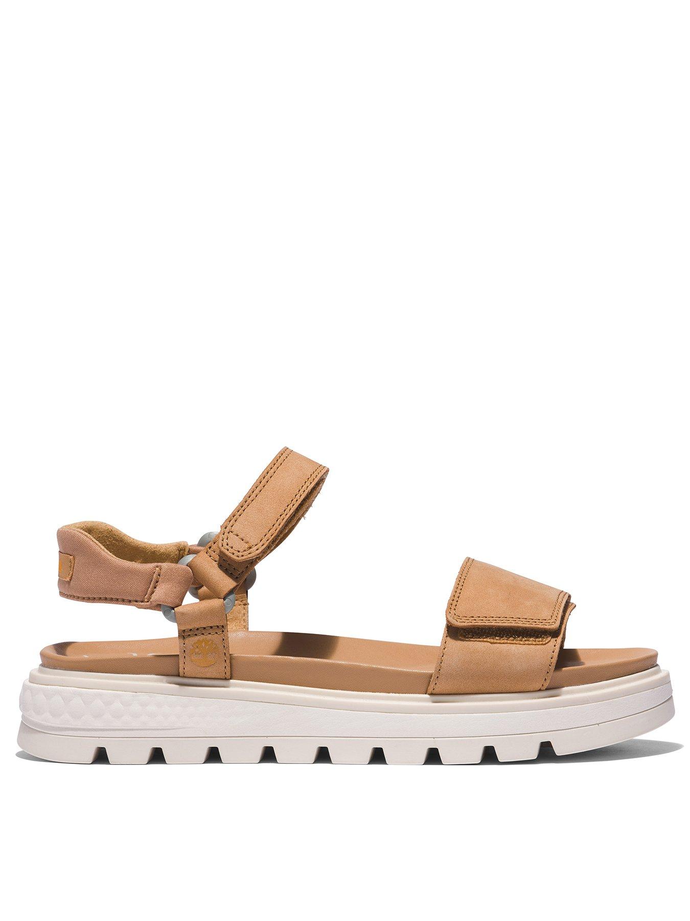 Timberland Ray City Ankle Strap Flat Sandals Beige Very