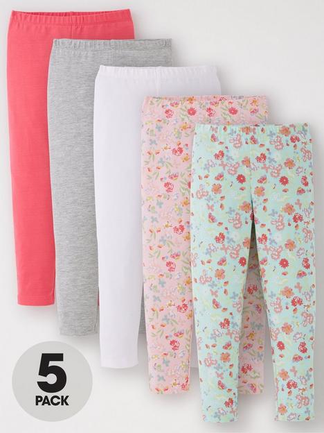 mini-v-by-very-girls-5-pk-floral-leggings