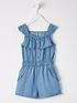  image of mini-v-by-very-girls-frill-chambray-playsuit