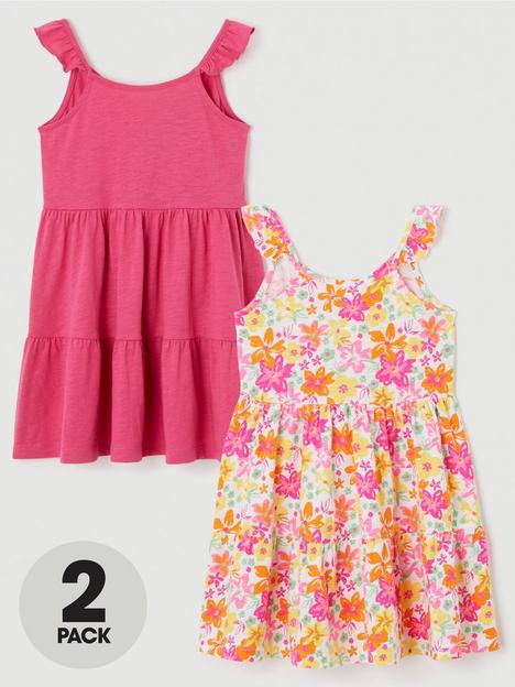mini-v-by-very-girls-2-pack-floral-tiered-jersey-dress-multi