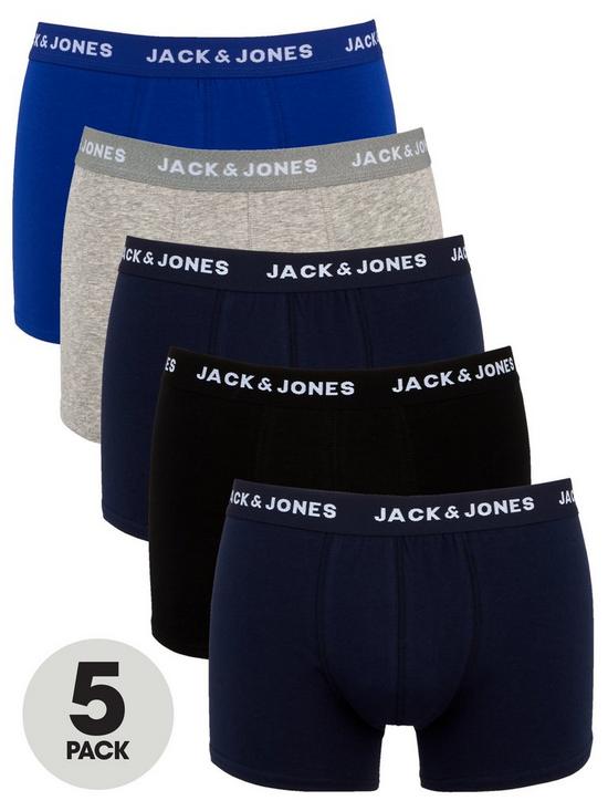 front image of jack-jones-5-pack-trunks