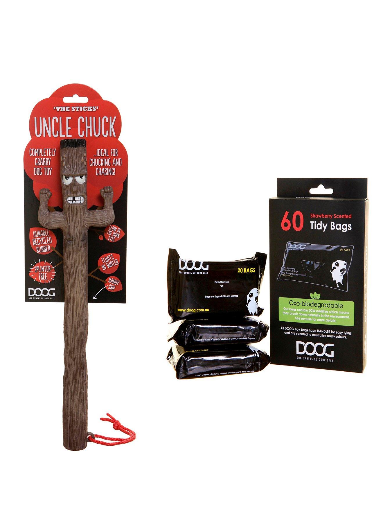 Product photograph of Doog Uncle Chuck Stick And Pack Of 60 Scented Tidy Bags from very.co.uk
